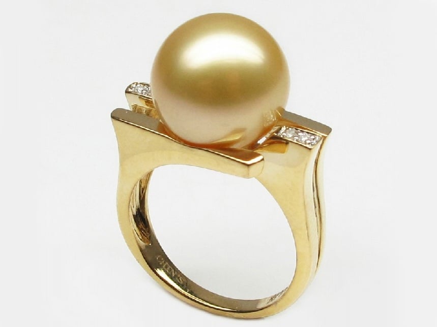 Beatrice South Sea Pearl and Diamond Ring